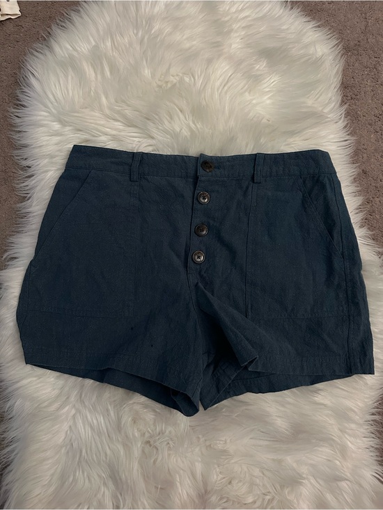 O'Neill Pants - O'Neill Navy High-Waist Button-Front Shorts